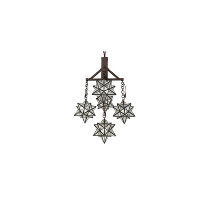 Moravian Star 5 Light 26" Wide Chandelier