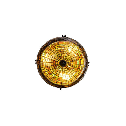 Greenbriar Oak 3 Light 22" Wide Semi-Flush Ceiling Fixture