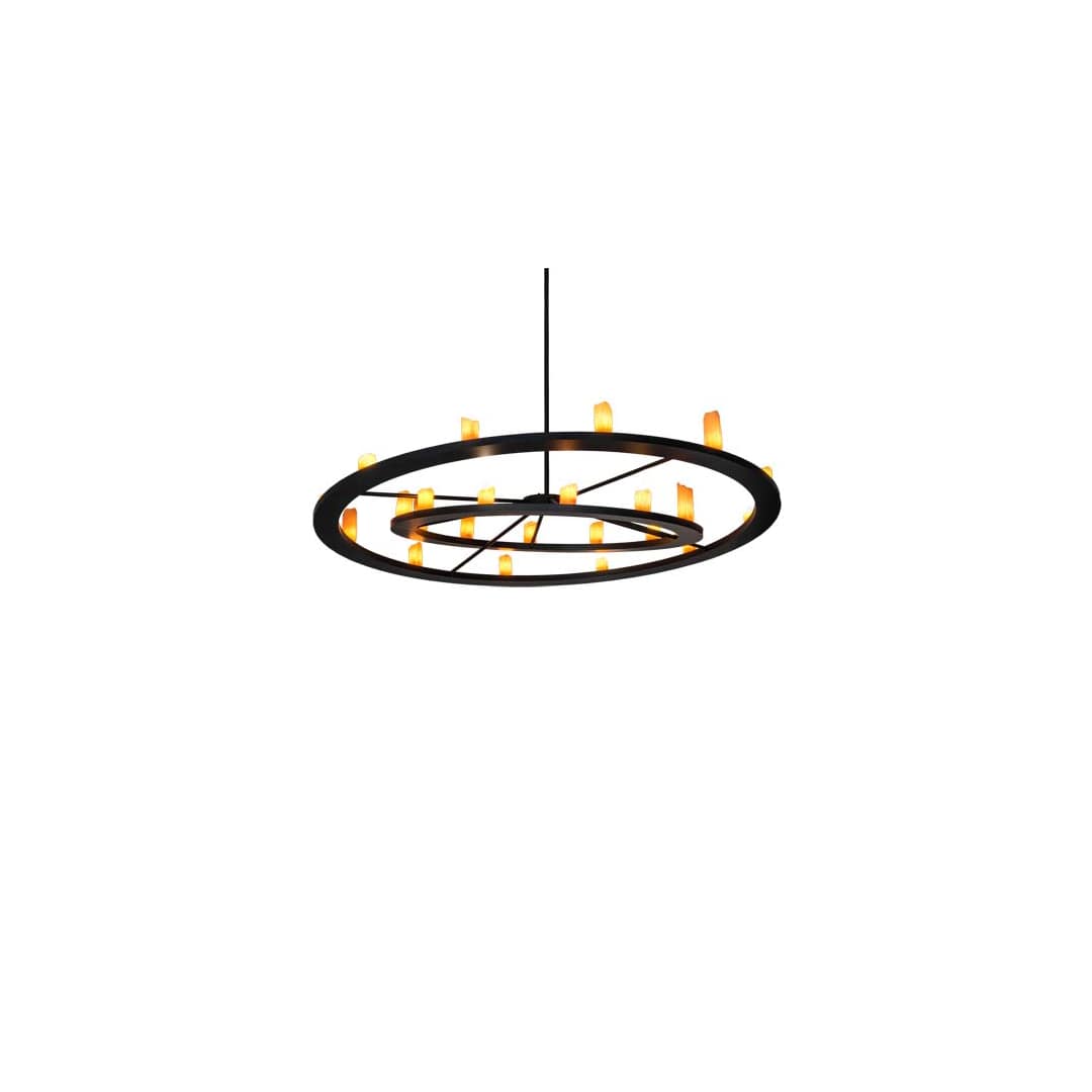 Donner 24 Light 95" Wide Pillar Candle Ring Chandelier