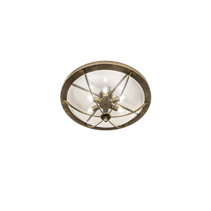 Dominga 6 Light 30" Wide Flush Mount Bowl Ceiling Fixture - Dark Smoke Finish
