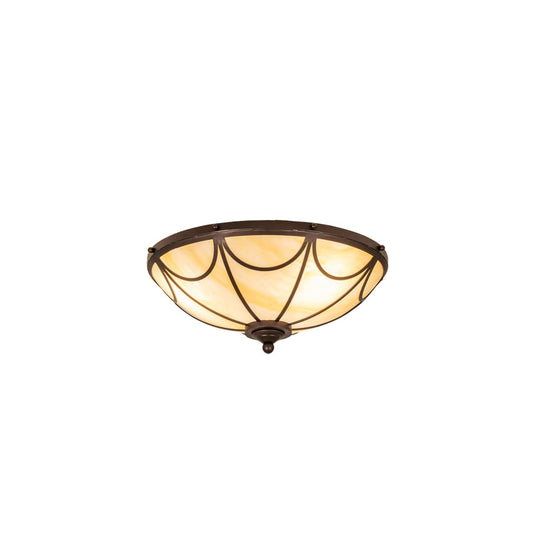 Carousel 3 Light 16" Wide Semi-Flush Bowl Ceiling Fixture