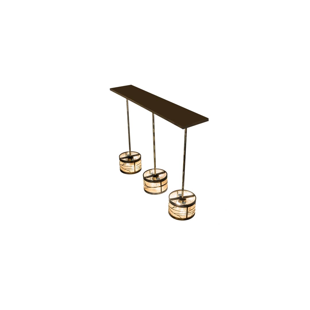 6 Light 50" Wide Linear Pendant