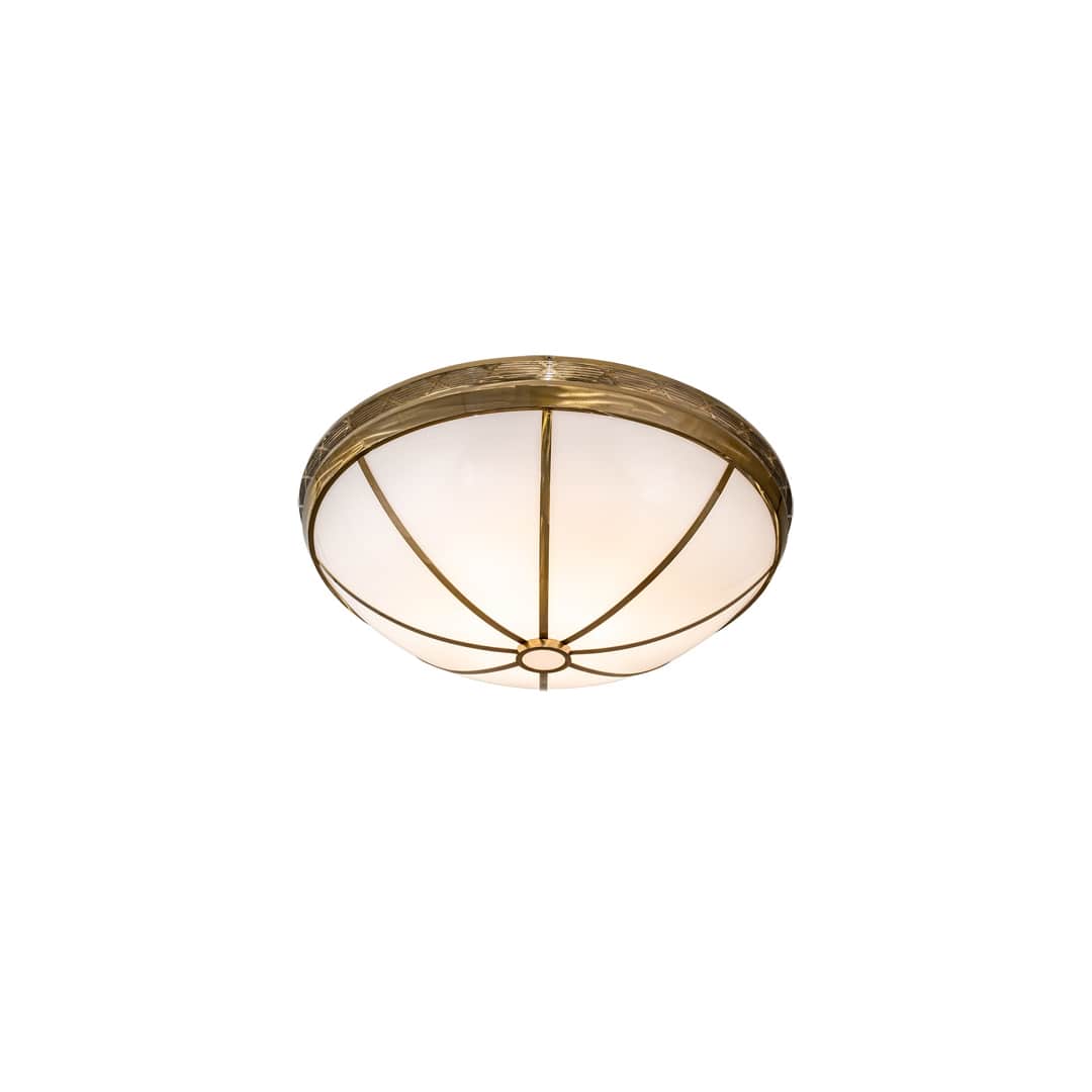 Kahe 12 Light 60" Wide Flush Mount Bowl Ceiling Fixture - Brass Finish