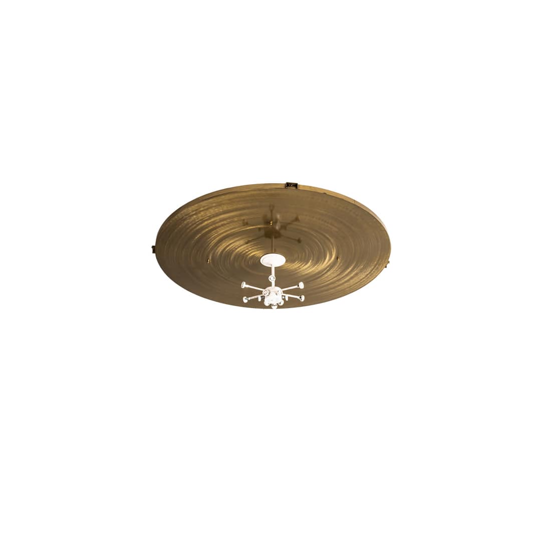 Kahe 12 Light 60" Wide Flush Mount Bowl Ceiling Fixture - Brass Finish