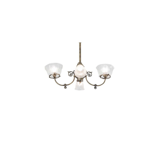 Long Revival Gas and Electric 4 Light 21" Wide Semi-flush Ceiling Fixture