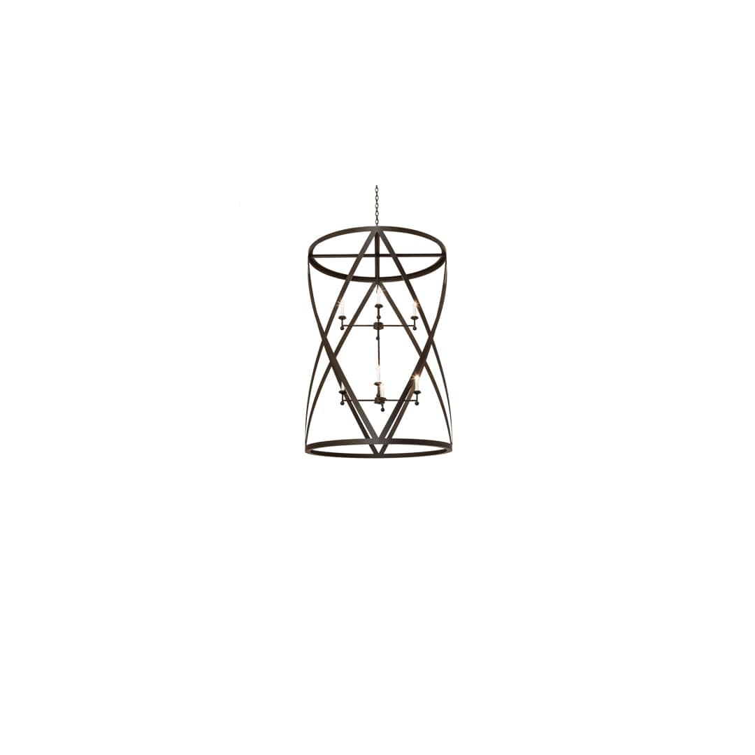 8 Light 42" Wide Taper Candle Pendant