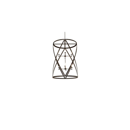 8 Light 42" Wide Taper Candle Pendant
