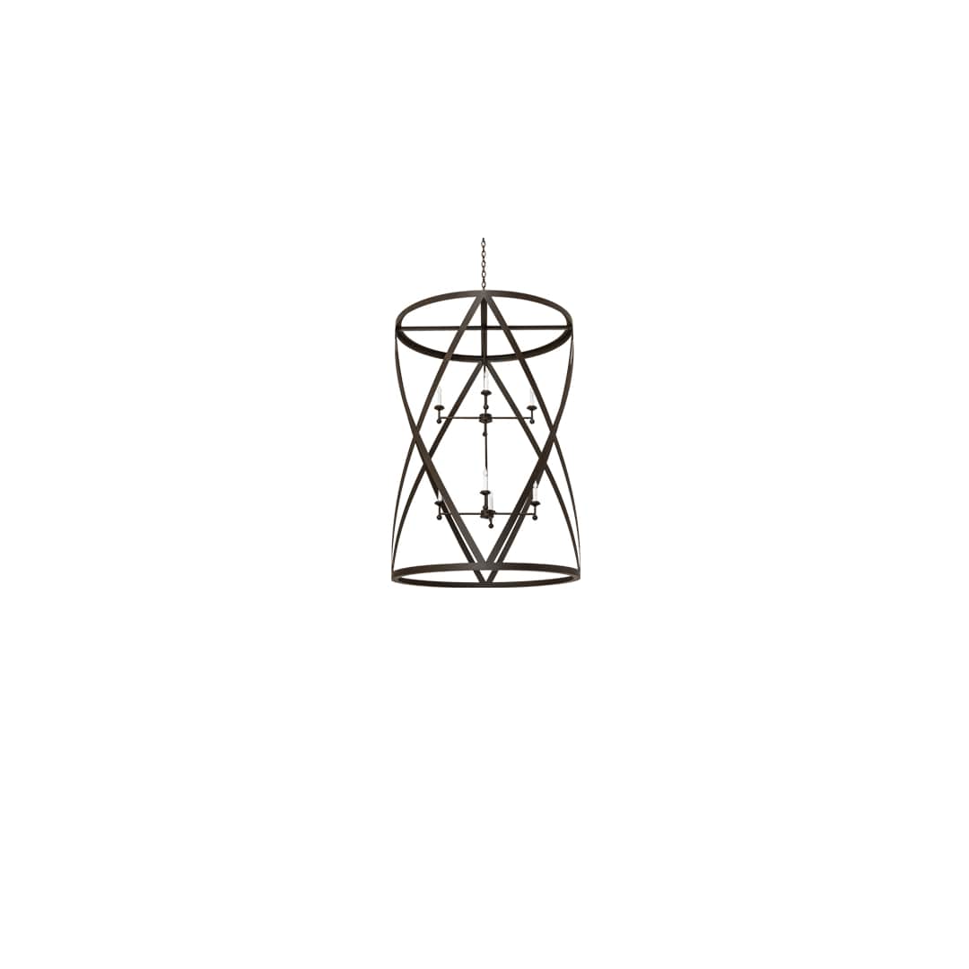 8 Light 42" Wide Taper Candle Pendant