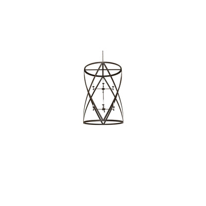 8 Light 42" Wide Taper Candle Pendant
