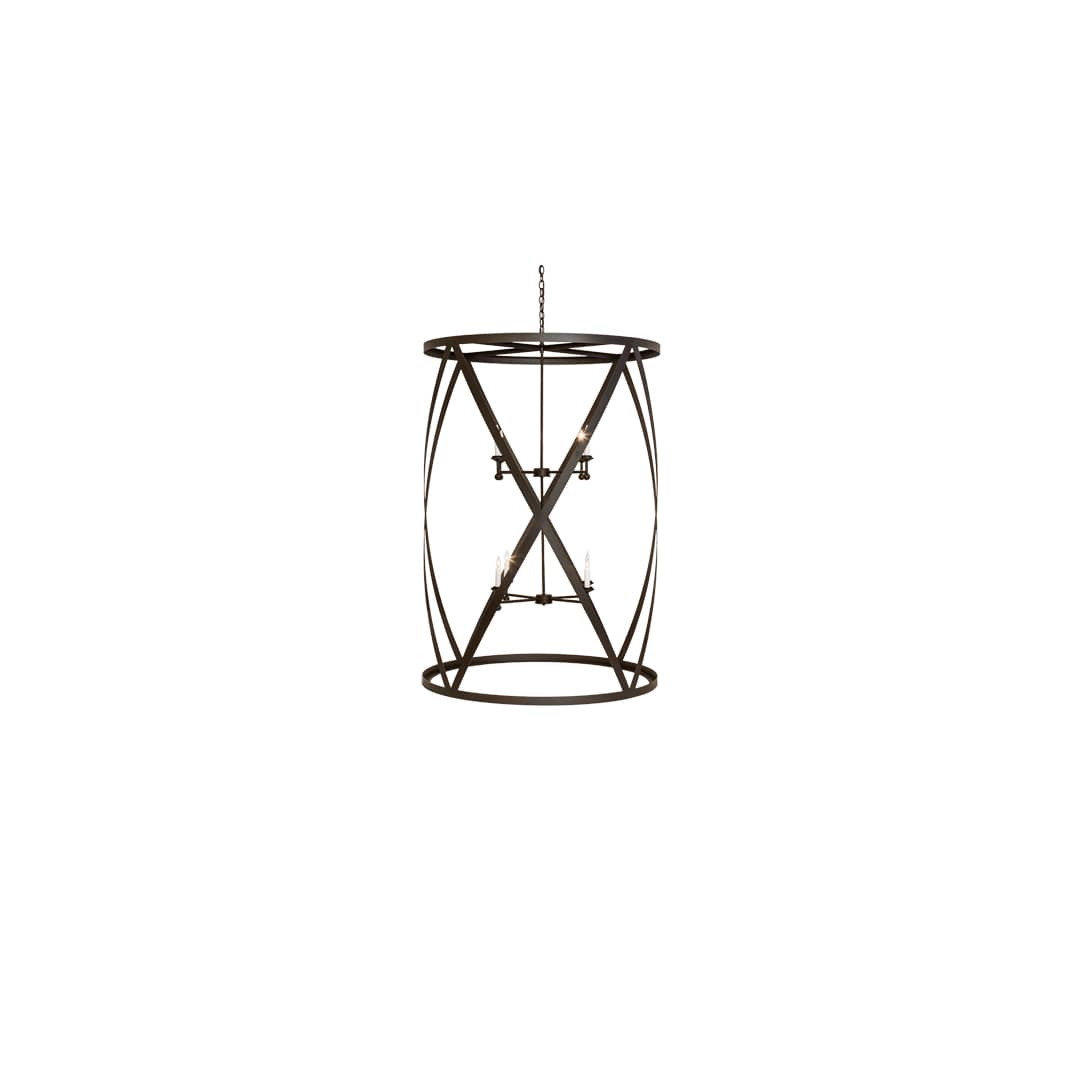 8 Light 42" Wide Taper Candle Pendant