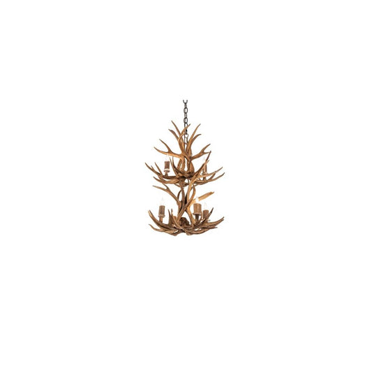 Antlers 6 Light 20" Wide Taper Candle Pendant
