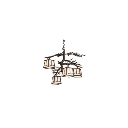 Pine Branch 4 Light 26" Wide Chandelier