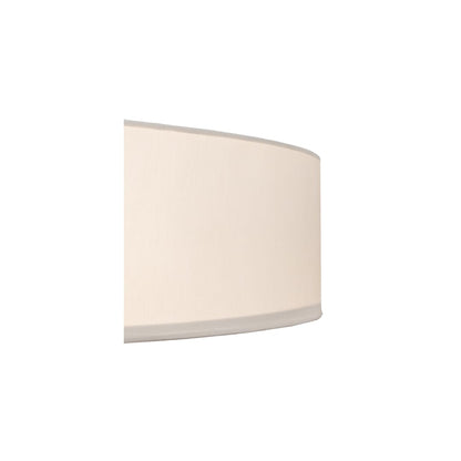 Cilindro 6 Light 42" Wide Semi-Flush Drum Ceiling Fixture with White Shade - Bronze Finish
