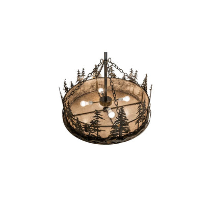 4 Light 36" Wide Pendant