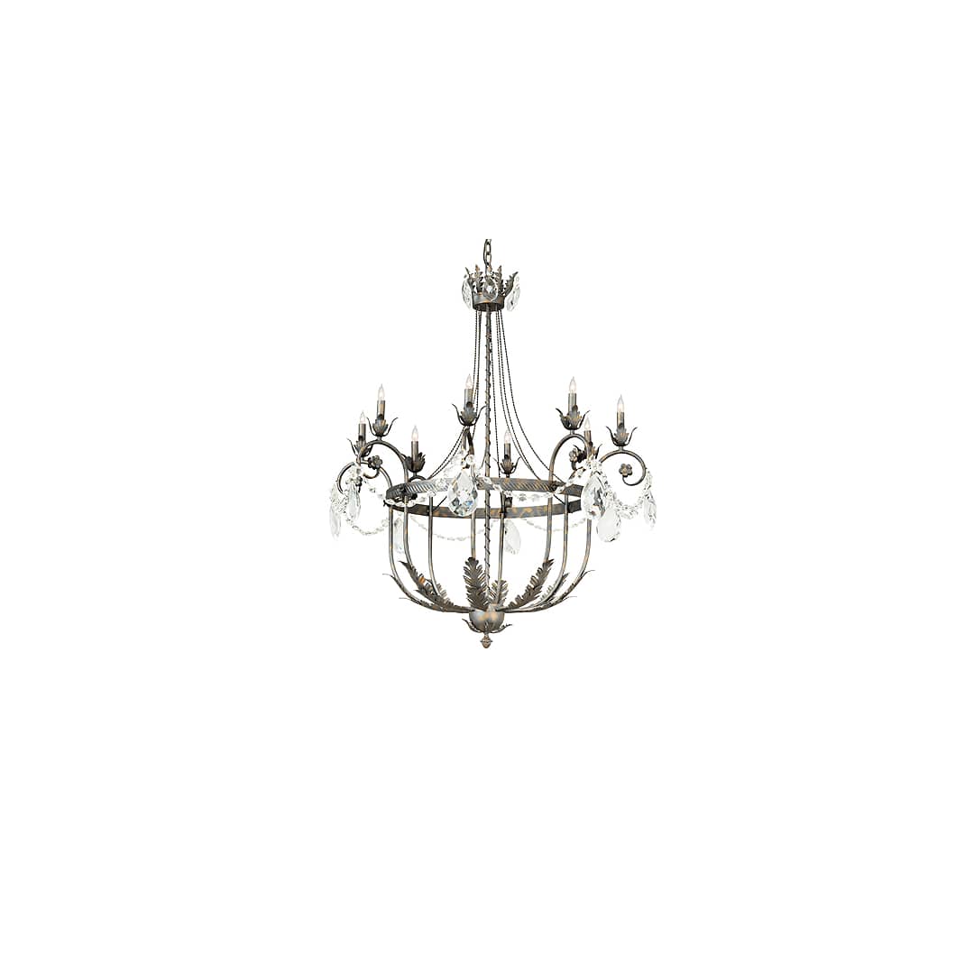 Antonia 8 Light 40" Wide Crystal Candle Style Chandelier