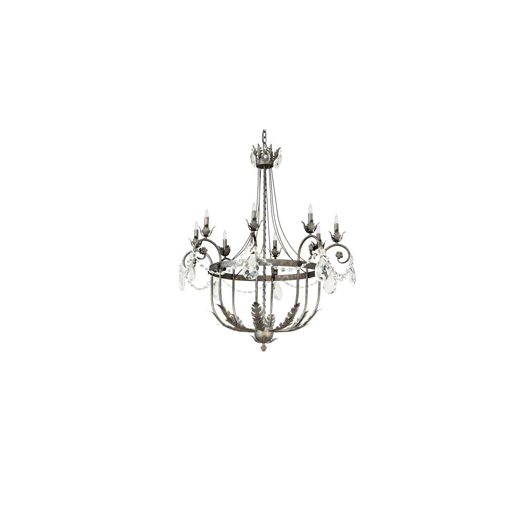 Antonia 8 Light 40" Wide Crystal Candle Style Chandelier