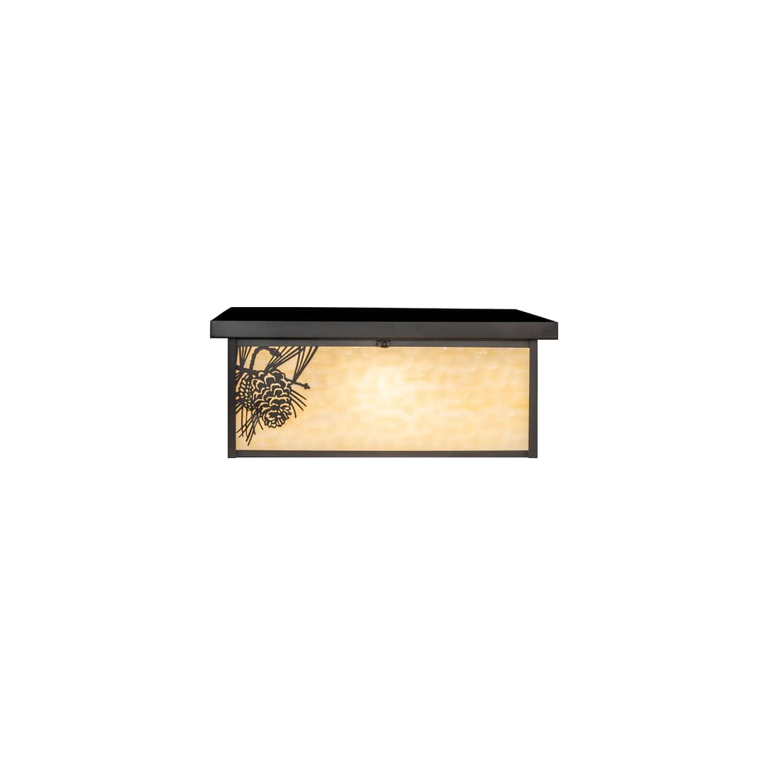 Hyde Park Winter Pine 6 Light 29" Wide Flush Mount Square Ceiling Fixture