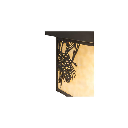 Hyde Park Winter Pine 6 Light 29" Wide Flush Mount Square Ceiling Fixture