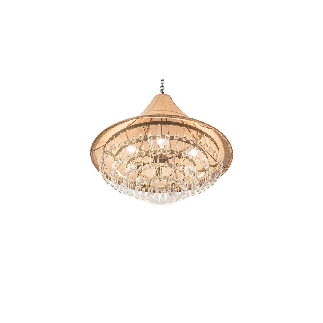 6 Light 36" Wide Crystal Pendant