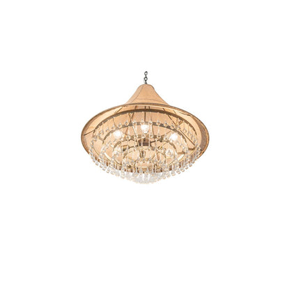 6 Light 36" Wide Crystal Pendant