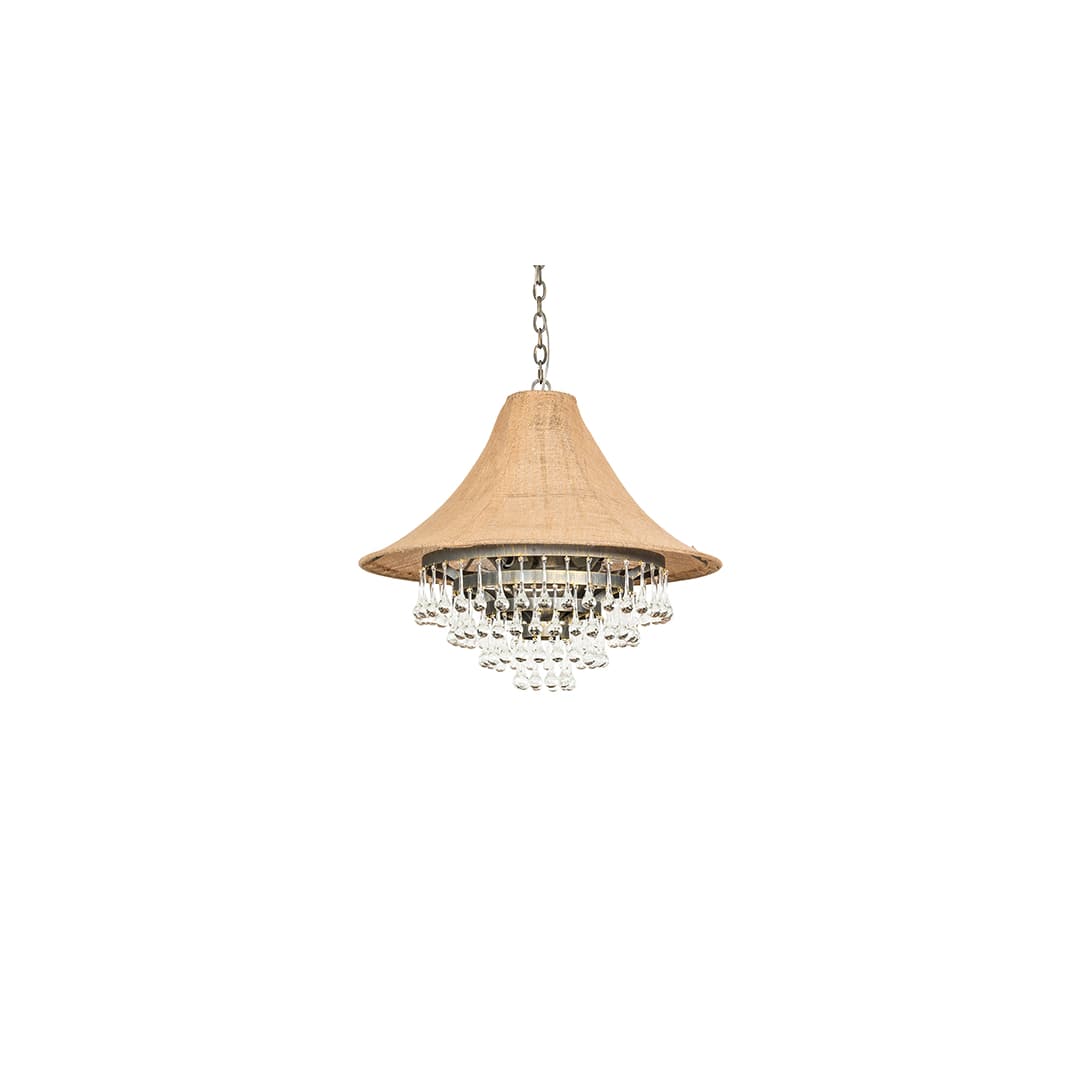 4 Light 28" Wide Crystal Pendant
