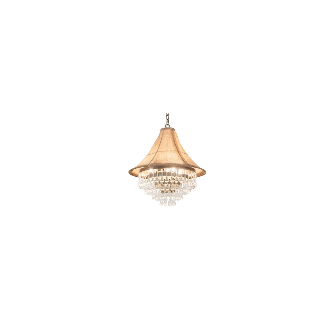 4 Light 22" Wide Crystal Pendant