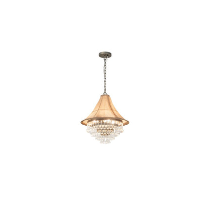 4 Light 22" Wide Crystal Pendant