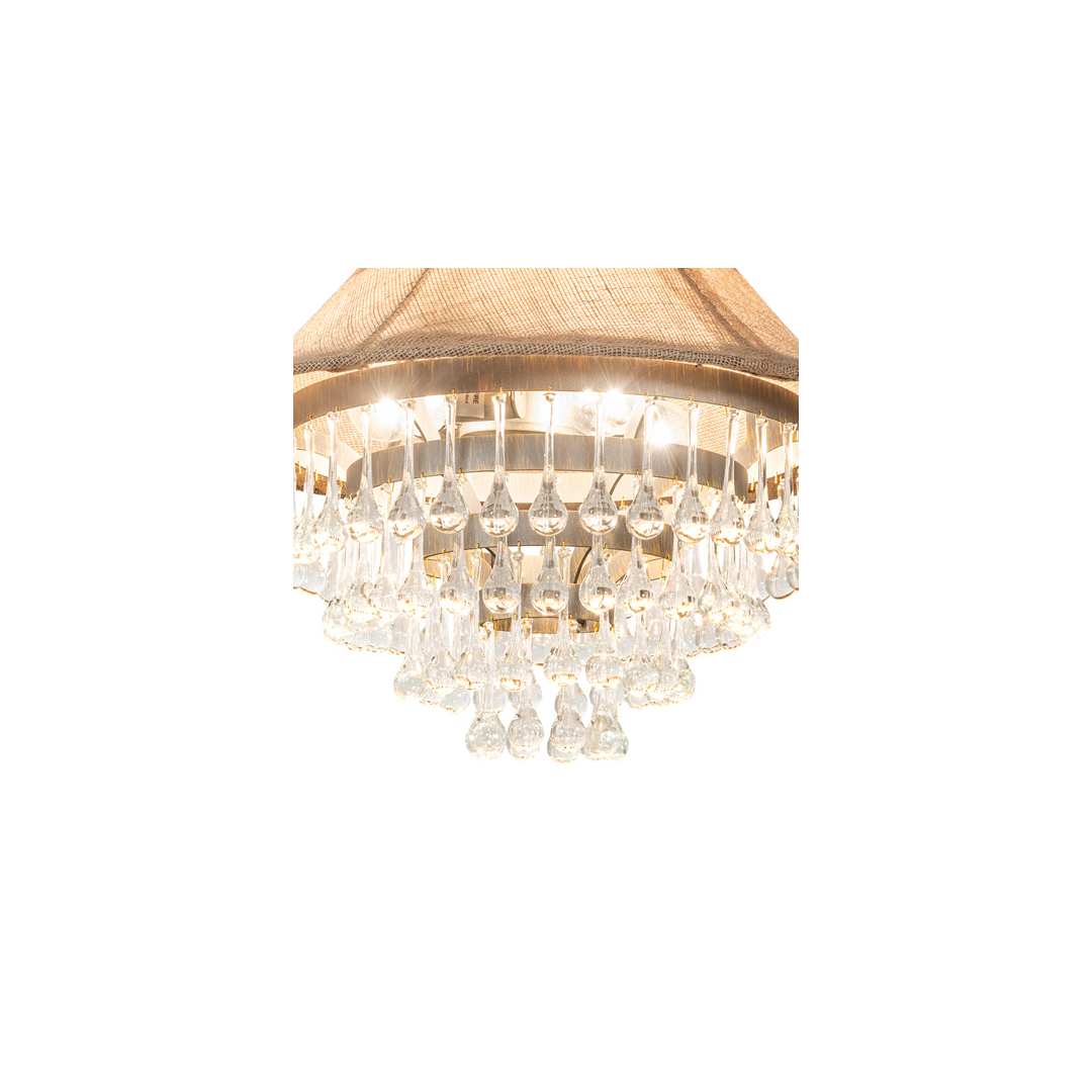 4 Light 22" Wide Crystal Pendant