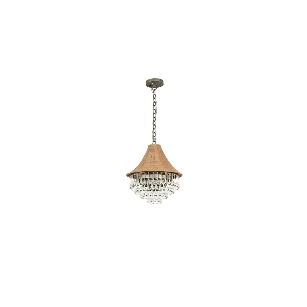 3 Light 18" Wide Crystal Pendant