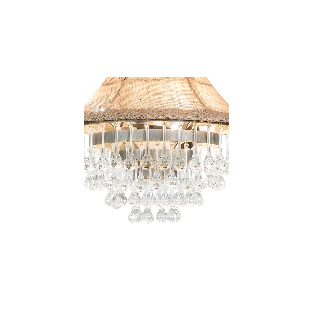 3 Light 18" Wide Crystal Pendant