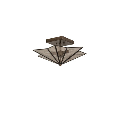 Star 2 Light 16" Wide Semi-Flush Ceiling Fixture