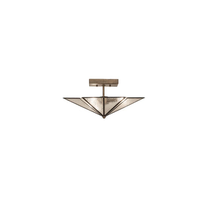 Star 2 Light 16" Wide Semi-Flush Ceiling Fixture