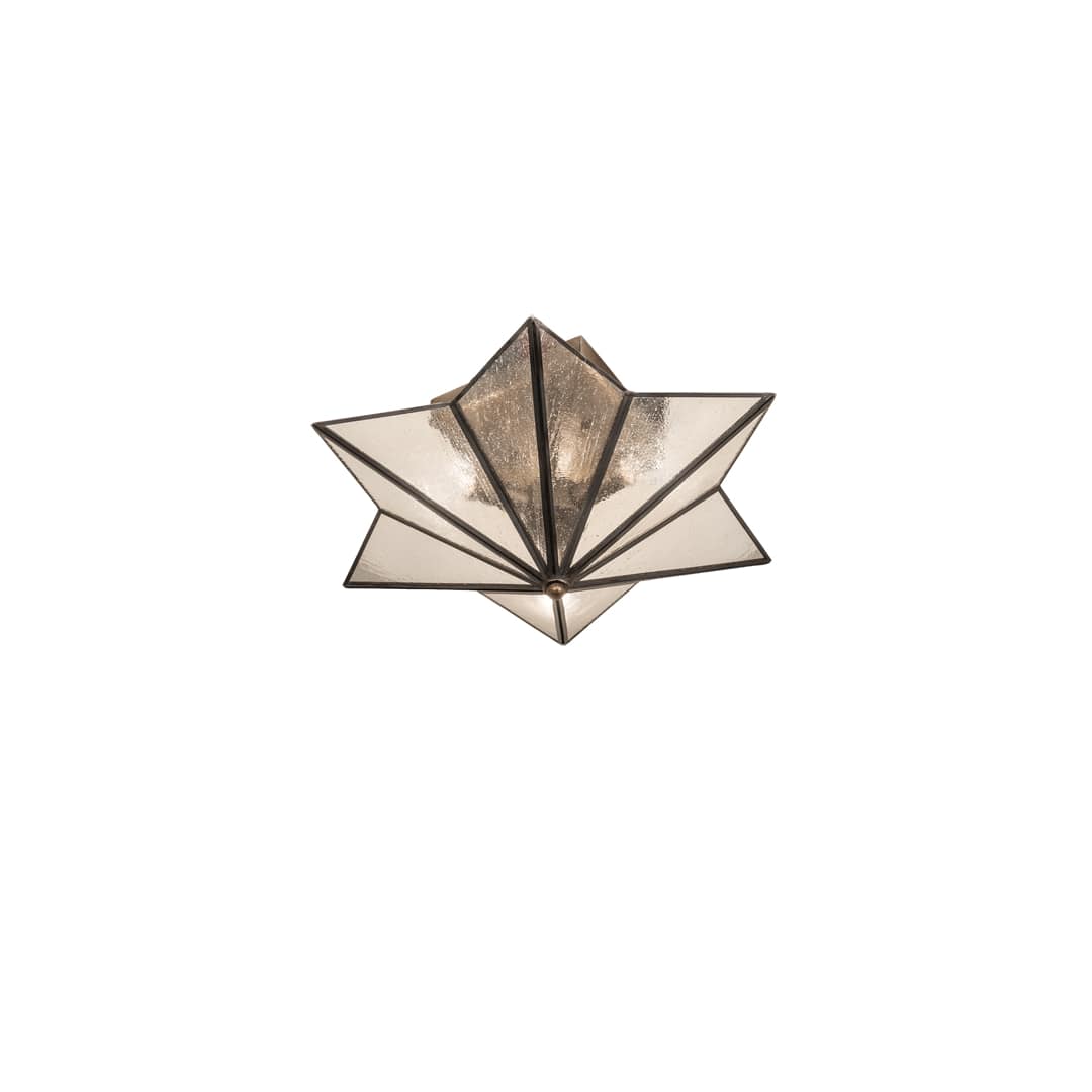 Star 2 Light 16" Wide Semi-Flush Ceiling Fixture