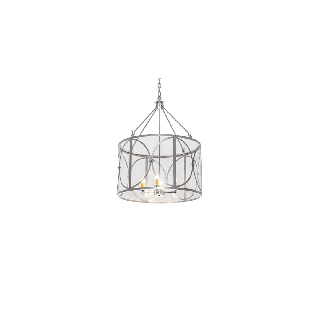 4 Light 24" Wide Taper Candle Pendant