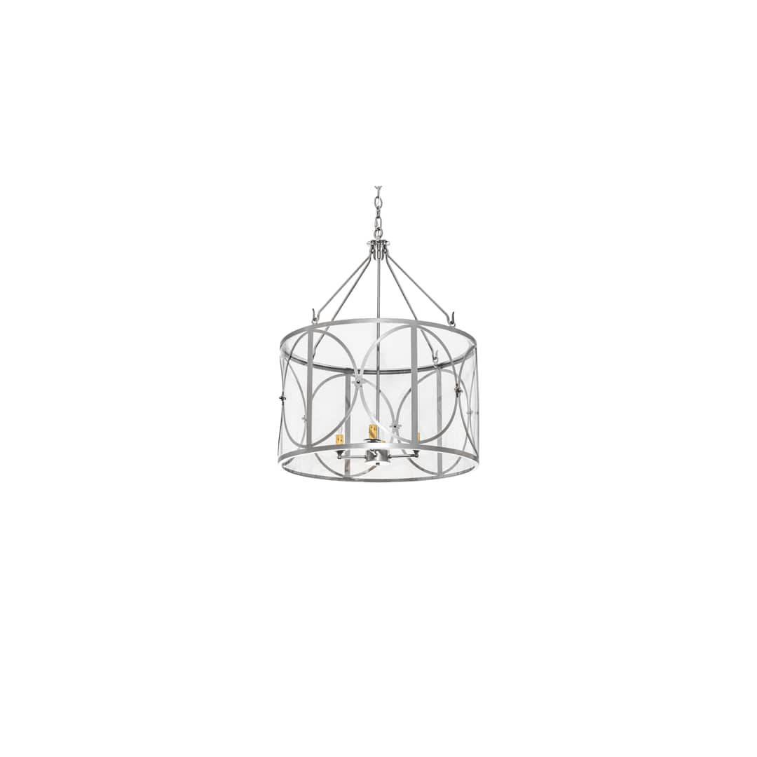4 Light 24" Wide Taper Candle Pendant