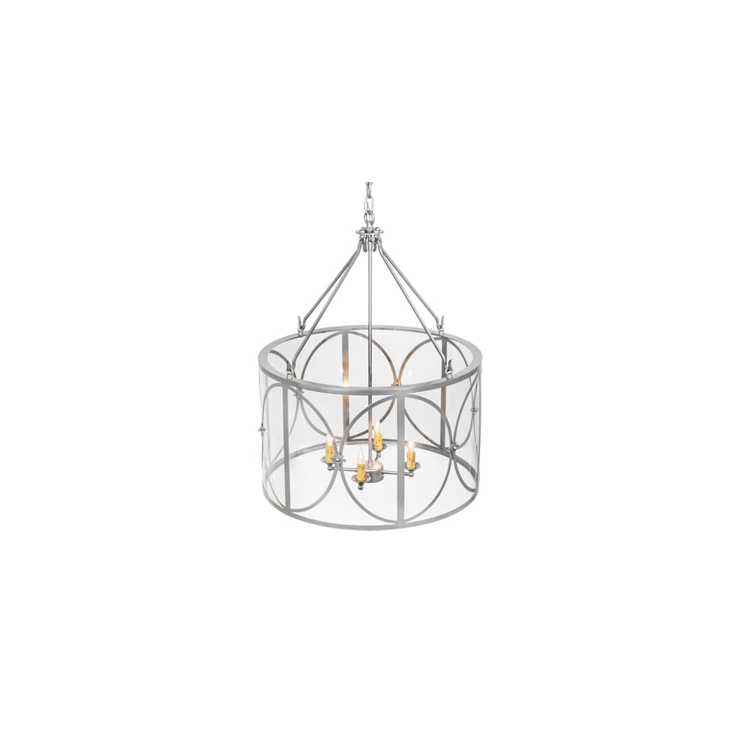 4 Light 24" Wide Taper Candle Pendant