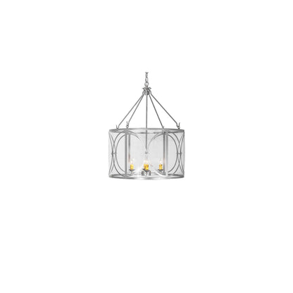 4 Light 24" Wide Taper Candle Pendant