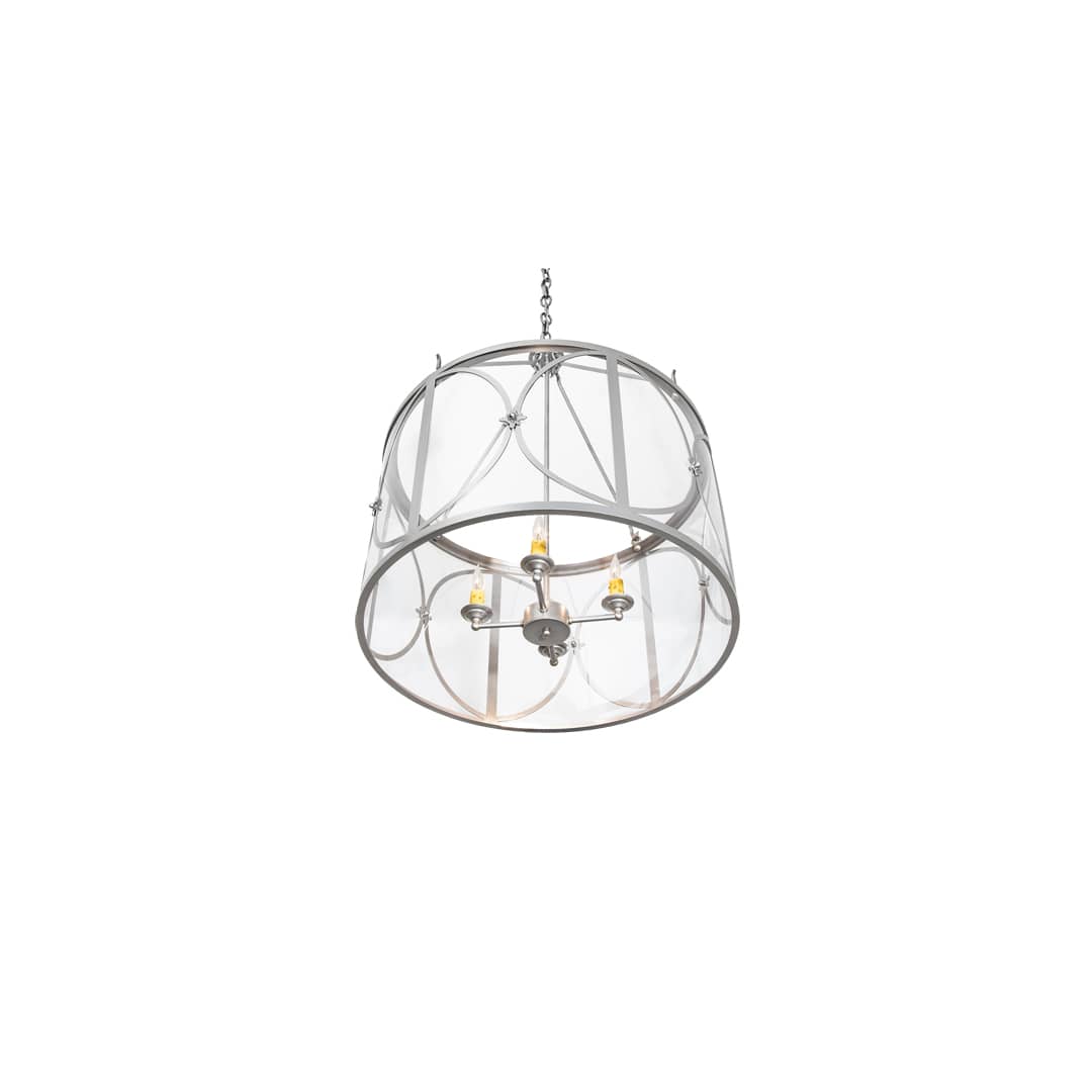 4 Light 24" Wide Taper Candle Pendant