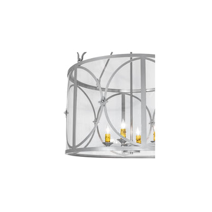 4 Light 24" Wide Taper Candle Pendant
