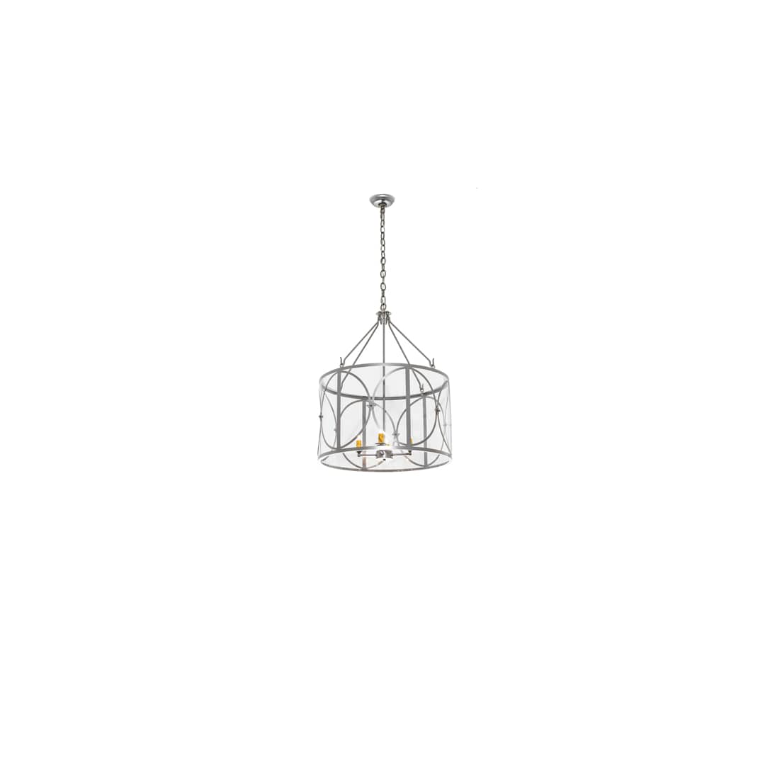 4 Light 24" Wide Taper Candle Pendant