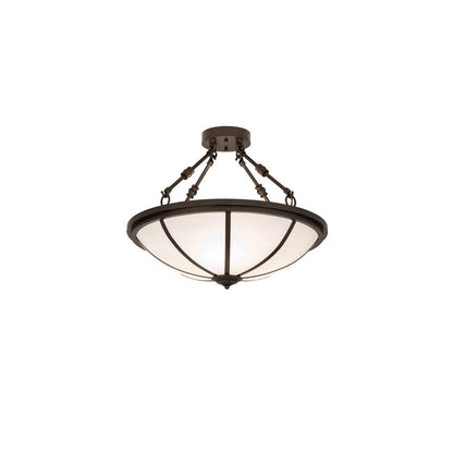 Commerce 3 Light 20" Wide Semi-Flush Bowl Ceiling Fixture