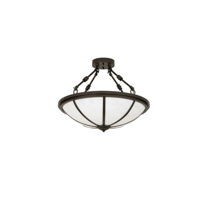 Commerce 3 Light 20" Wide Semi-Flush Bowl Ceiling Fixture
