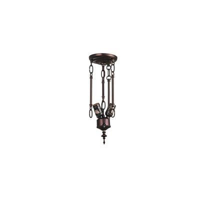 Tiffany Lotus Leaf 3 Light 25" Wide Semi-Flush Bowl Ceiling Fixture