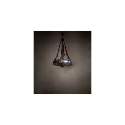 8 Light 48" Wide Abstract Pendant