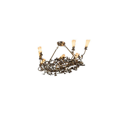 Long Vinca Vine 7 Light 20" Wide Linear Chandelier