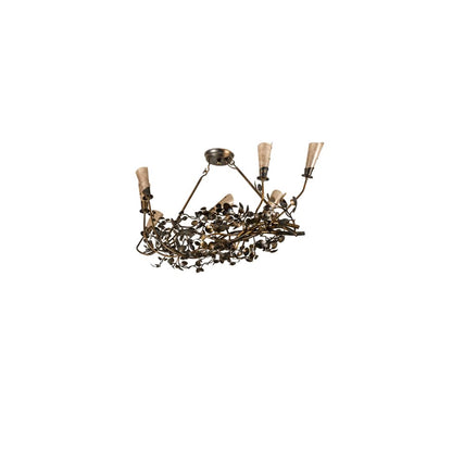 Long Vinca Vine 7 Light 20" Wide Linear Chandelier