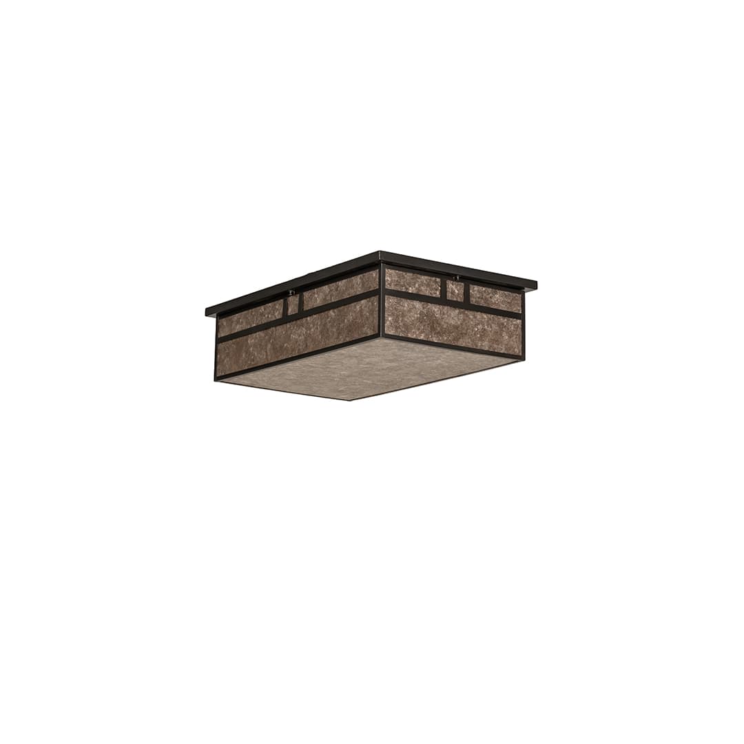 Hyde Park Double Bar Mission 4 Light 36" Wide Flush Mount Ceiling Fixture