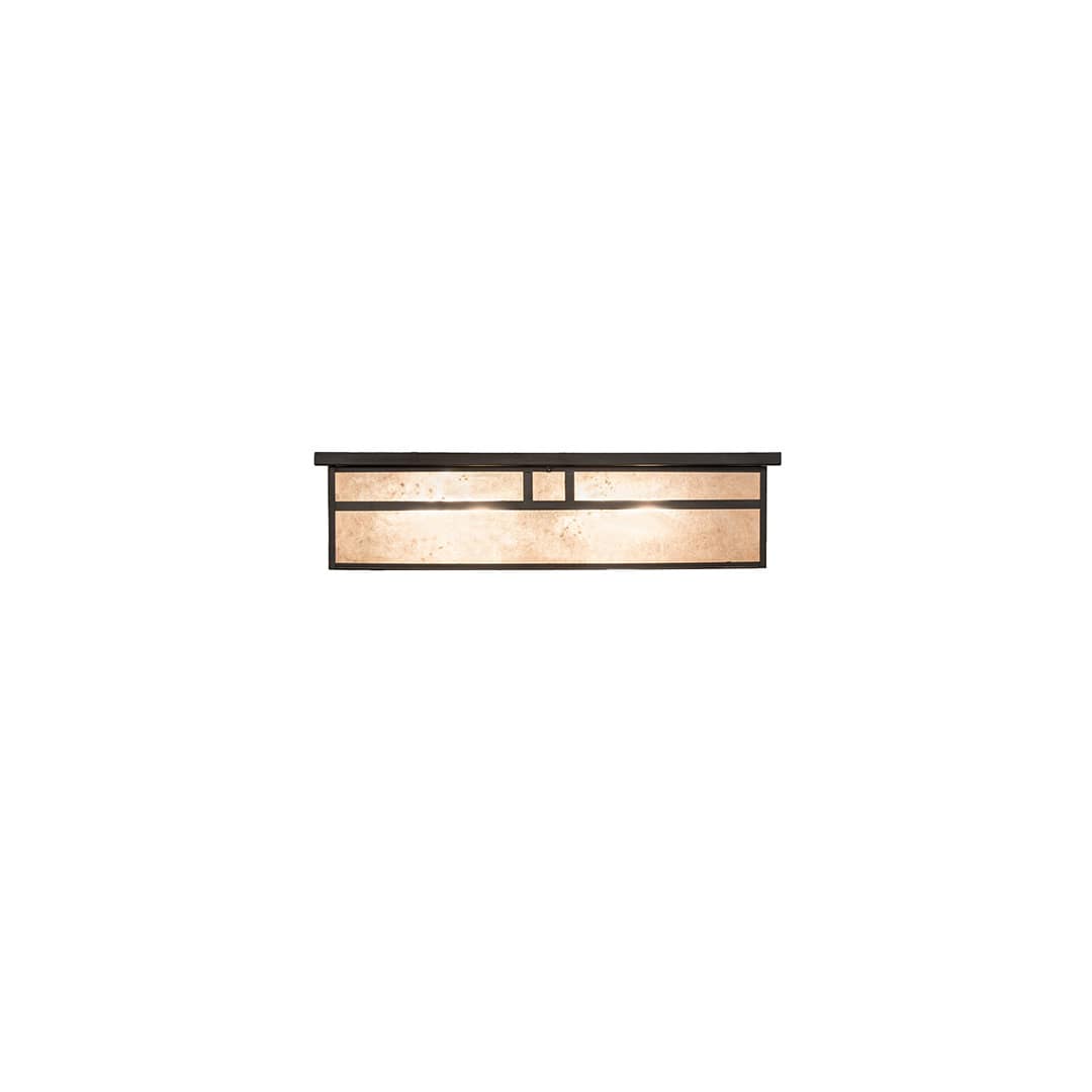 Hyde Park Double Bar Mission 4 Light 36" Wide Flush Mount Ceiling Fixture