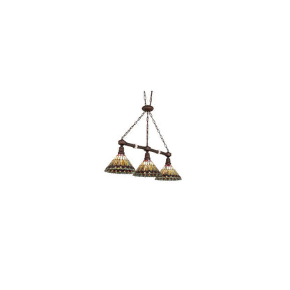 3 Light 45" Wide Linear Pendant