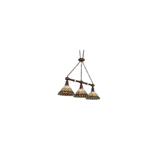 3 Light 45" Wide Linear Pendant